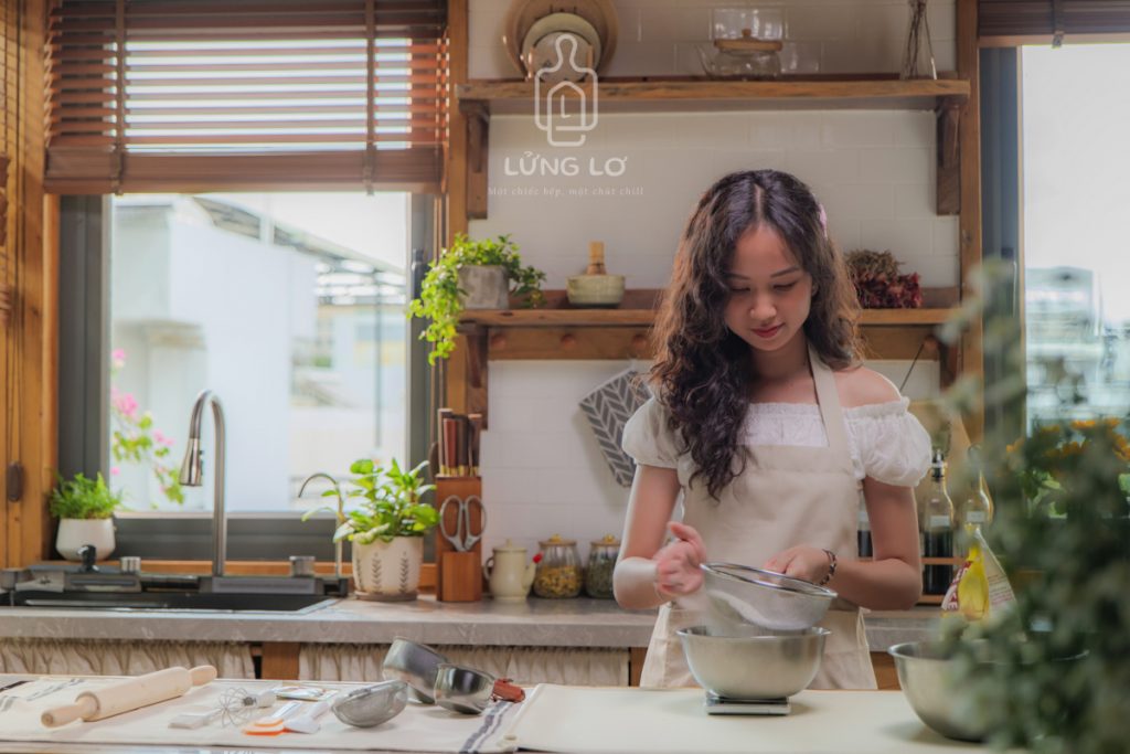 Không gian quay cảnh làm bánh